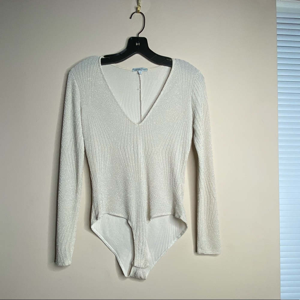 Nude/Simmer Long Sleeve body suit- L